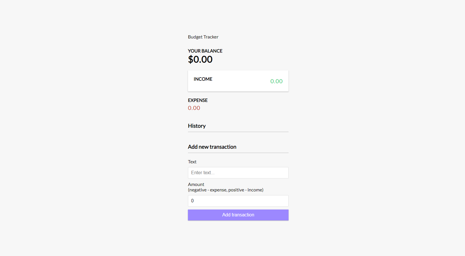 Budget Tracker